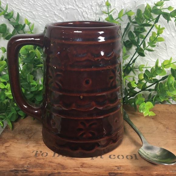 Hull Marcrest Other - Hull Marcrest VTG 18oz Daisy Dot Stonewear Mug Coffee Tea Beer Drinkware